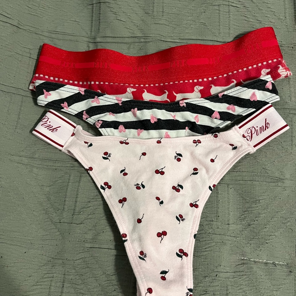 PINK Victoria's Secret Underwear Set - Red, Black, Pink